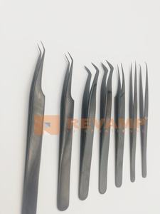 Pince à cils professionnelle de marque privée en vrac pour l'extension de cils en acier inoxydable antistatique longueur de 10mm personnalisée - Product Image 2