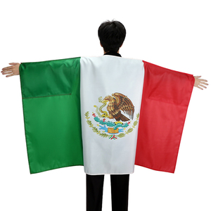 Drapeau de cape en polyester 3x5 personnalisé de l'équipe de football du Mexique avec manchon en soie pour les fans de sport et les agences de voyages éducatifs - Product Image 1