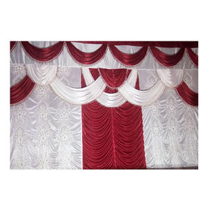 Telón de Fondo de Lujo para Bodas con Diseño de Cortinas de Poliéster para Escenario de Boda, Cortinas Jhalar Elegantes, Telón de Fondo Plisado para Bodas - Product Image 1