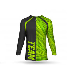 Camiseta de carreras bordada con logotipo personalizado de manga larga por sublimación de poliéster al por mayor, equipo de carreras con características reflectantes de seguridad - Product Image 4