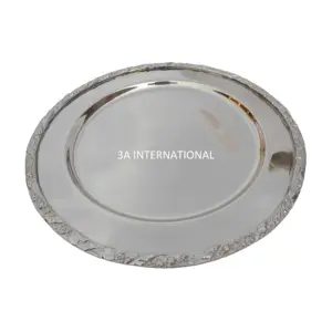 Kitchen Plain New Charger Plate For Home And Hotel Tableware Decoration Salver Rounded Plates At Sustainable Quality