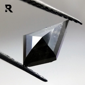 Diamante de corte Rosa suelto Natural, en forma de cometa de 0,78 Ct, Color gris y negro, joyería - Product Image 4