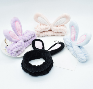 Meisje Mooie Konijntje Oor Elastische Haarband Diademas Accessoires Nieuwe Patch Muziek Slaap Schattige Vrouwen Make-Up Hoofdband
