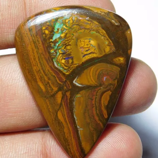 Best Selling Natural Precious Brown Boulder Opal Cabochon Gemstone Available in Various Shapes and Sizes for Making Jewelry OEM