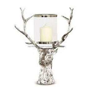 Unique Antler Design Glass <b>Candle</b> <b>Holder</b> Handmade Metal <b>Silver</b> Luxury <b>Candle</b> Sconce <b>Holder</b> - Product Image 5