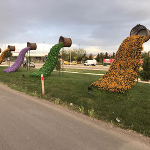 แผงป้องกันความเสี่ยงเทียมป้องกันรังสียูวีทำจากหญ้าเทียมแนวตั้ง Pvc คุณภาพสูงสำหรับวัตถุประสงค์ในร่มกลางแจ้ง - Product Image 5