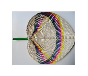 Éventails en feuilles de palmier tressées colorés, éventails en bambou sculptés à la main, technique Gold Data 99 - Product Image 2