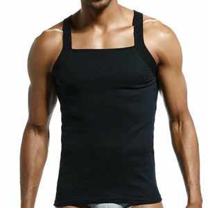 <b>Mens</b> Cotton Tank Top Undershirt Workout Shirt <b>Vest</b> Tops New Style Custom Made with Custom Printing on Cheap Prices - Product Image 5