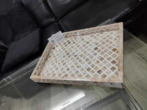 Fabricante India Artículos de artesanía Incrustaciones de hueso Resina MDF Bandejas para servir para hoteles Restaurantes Utensilios de cocina árabes Mármol Acrílico - Product Image 3