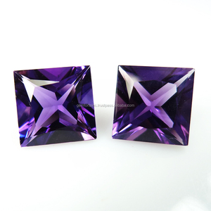 Coussin en pierre précieuse améthyste naturelle Forme de marquise ovale Coupe à facettes Pierre précieuse en vrac certifiée de haute qualité pour bijoux OEM - Product Image 2