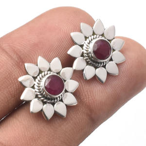 925ต่างหูสำหรับงานแต่งงานสไตล์โบโฮสีเงินสเตอร์ลิงต่างหูประดับอัญมณีธรรมชาติแบบติดหูชุดตัวเรือนที่ทันสมัยเป็นมิตรต่อสิ่งแวดล้อม - Product Image 2