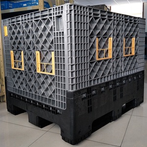 Nhiệm Vụ Nặng Nề Bền Công Nghiệp Nhựa Pallet Hộp Nhựa Gấp Hộp Thùng Đóng Mở Số Lượng Lớn Pallet Container Với Nắp - Product Image 3