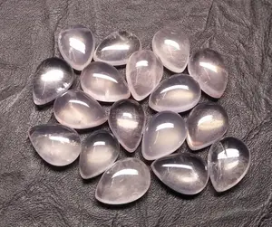 2x3mm Natural Rose Quartz Stone Pear Flat Back Loose Wholesale Calibrated Cabochon Gemstone Manufacturer Bulk Deal at Factory