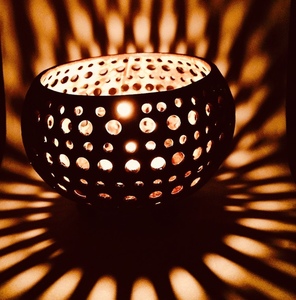 Portavelas de candelita de coco ecológico hecho a mano de Vietnam cuencos de concha artística para decoración del hogar regalos del Día de San Valentín - Product Image 3