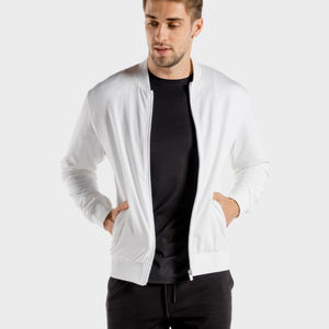 Chaqueta Bomber de cuero personalizada para hombre, chaqueta Bomber de satén de alta calidad al por mayor, chaquetas bomber de diseño básico personalizadas para hombre - Product Image 6