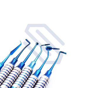 เครื่องมือบรรจุสเตนเลสคอมโพสิตสำหรับทันตกรรม6ชิ้นได้รับการรับรอง CE ใช้พลังงานแบบไม่ติดปลายเคลือบพลาสมาสีฟ้า - Product Image 2