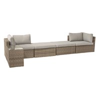 Chaise de plage Moon en polyrotin avec structure en aluminium traditionnelle pour usage extérieur, chambre, salle de sport, hôtel, salon, parc et extérieur