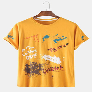Camisetas Casuales de Manga Corta con Cuello Redondo para Hombre, Hechas a Medida, 100% Algodón, Tejido de Punto de 180 Gramos, Impresión Serigráfica - Product Image 5