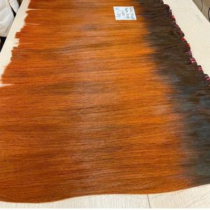 Extensión de tejido de cabello humano Remy virgen de alta calidad barata para paquete de cabello de trama doble de máquina naranja negra - Product Image 2