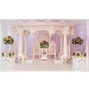 Boda hindú fibra blanca Mandap EE. UU. Lujo perla blanca boda fibra Mandap boda india platino fibra Mandap Melbourne EE. UU. - Product Image 1