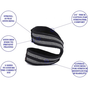 Custom Logo Neoprene Deadlift Weight Lifting Straps Figure 8 <b>Wrist</b> Wrap Gym Workout Training Powerlifting Pull <b>Bands</b> - Product Image 3