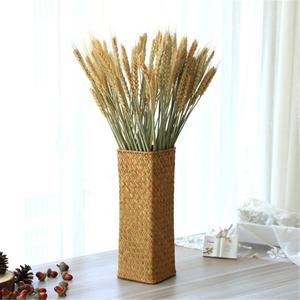 Vase en rotin naturel tissé à la main, Vases de jonc de mer, Vase pour panier à fleurs - Product Image 2