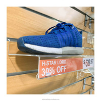 Étagère de présentation de baskets et support à chaussures en acrylique transparent écologique pour mur à panneaux, montage facile pour la promotion en magasin