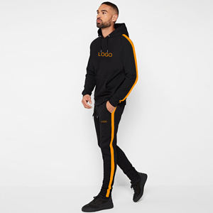 Chándal de poliéster con logotipo personalizado para hombre y mujer, ropa deportiva con capucha y cremallera completa, para entrenamiento y trotar - Product Image 4