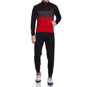 Custom Logo Men's Contrast Stripe Hoodie With <b>Matching</b> <b>Joggers</b> Pants Sport Wear Tracksuit - Product Image 4