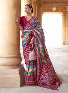 Motorola saee — magnifique tenue en soie Pure pour femmes, créateur indien, à la mode, qualité supérieure, vente en gros - Product Image 4