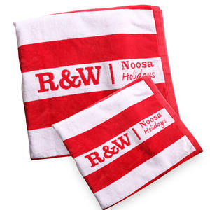 Toallas de piscina de baño promocionales Jacquard teñidas con hilo de algodón 100% de alta calidad al mejor precio Toallas de baño de golf de la India - Product Image 1