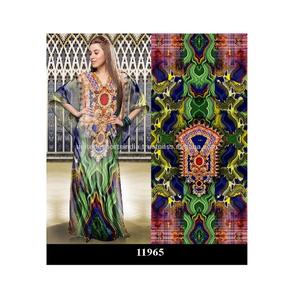 ชุดคาฟตันผ้าโพลีเอสเตอร์100% พิมพ์ลายดิจิตอลแบบดั้งเดิมของชาวมุสลิม - Product Image 1