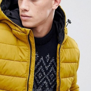 Veste d'hiver à capuche pour hommes rembourré en coton, vêtement bouffant coupe-vent grande taille pour hommes, tendance, vente en gros - Product Image 2