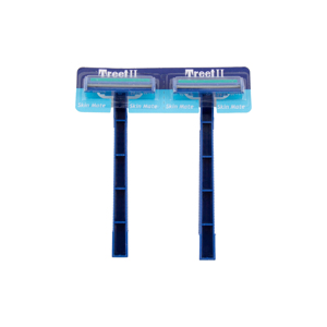 Treet II Skin Mate Maquinilla de afeitar desechable de doble hoja con tira Lubra (24 cuchillas con ampollas sujetas en una tarjeta de visualización) - Product Image 2