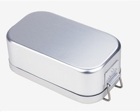 Boîte à lunch SUPER FORCE, 2 pièces, aluminium argenté, logo personnalisé, formes rectangulaires/carrées/ovales, 250-400g, standard/personnalisé