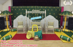 Muslim Wedding Handicraft Sankheda <b>Swing</b> <b>Set</b> Muslim Wedding Handicraft <b>Swing</b> <b>Set</b> New Muslim Walima <b>Swing</b> <b>Set</b> DecorUK - Product Image 5