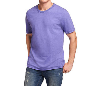 Camiseta de temporada de verano al por mayor para hombre, camiseta de manga corta con cuello de pico de color amarillo para hombre para adulto - Product Image 2