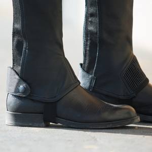 Half Chaps de cuero genuino Premium para hombres y mujeres Ropa ecuestre con estilo occidental de moda para montar a caballo - Product Image 3