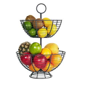 Corbeille à fruits en fer à deux niveaux de qualité supérieure pour un usage domestique - Product Image 1