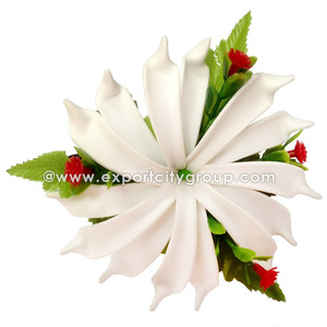 Accessoire de cheveux en mousse EVA en forme de fleur de Tiare de Tahiti, tendance estivale tropicale Sunne, pour femmes ~4,5 pouces, printemps, été, automne - Product Image 2