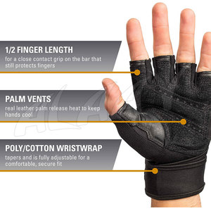 Non-Slip Full Palm Protection Breathable Weightlifting <b>Gloves</b> - Product Image 3