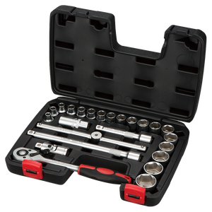 Đài Loan 12 Inch 24Pcs Ratchet Ổ Cắm Cờ Lê Thiết Lập Tự Động Công Cụ Trường Hợp - Product Image 1