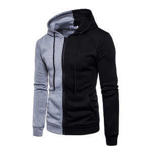 Sudadera con Capucha para Hombre, Invierno, Tejida, Antiarrugas, Antiencogimiento, Personalizada, de Algodón, Felpa, Poliéster, Negra, Lisa, al por Mayor, con Cremallera - Product Image 3
