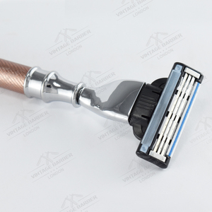 Cartouche de rasoir de sécurité à poignée en or rose Fournitures de soins personnels pour hommes et femmes - Product Image 6