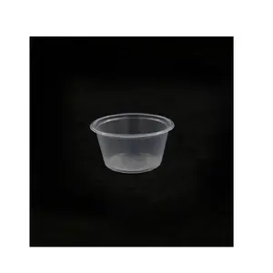 100% Recyclable Microwavable Durable Food Container 55ml Disposable Plastic Souffle Cups For Takeaway Food Made in Singapore