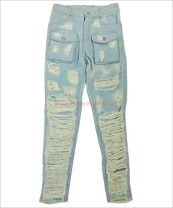 2021 summer ripped denim Pant casual high waist Denim Pants Jean Shorts Pakistan Suppliers Denim Cotton Fabric Trending