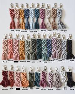 Porte-clés personnalisés en macramé, accessoires de sac, porte-clés tissé - Product Image 5