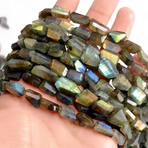 Cuentas de cristal de labradorita para decoración, cuentas de jaspe, collar, bolitas de vidrio galvanizado, hilo de cuentas sueltas, 108 - Product Image 1