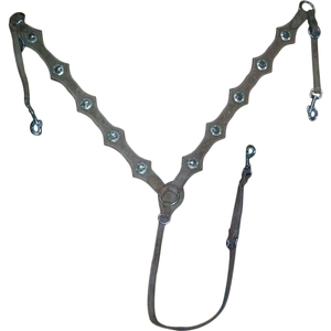 VOULEZ VENDRE Plastron en cuir WESTERN 5 lignes CUIR VÉRITABLE EN DOLLAR 6 TAILLE PLEINE COB - Product Image 1