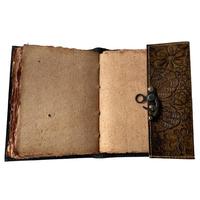 Journal en cuir véritable fait à la main Vintage papillon fleur en relief Deckle bord papier journal d'écriture bureau cahier et carnet de croquis